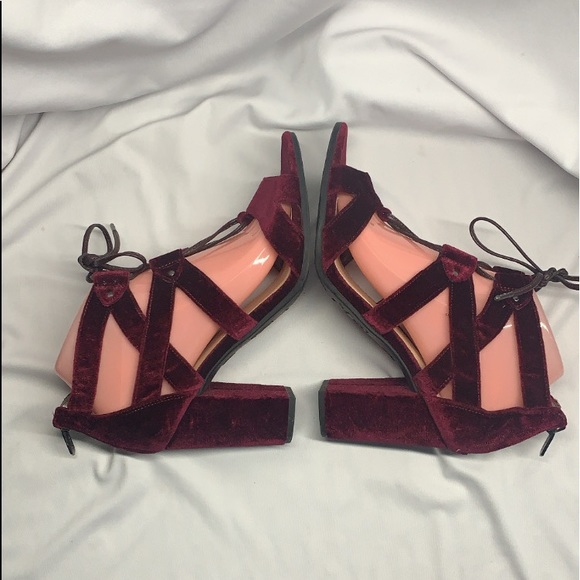 CIRCUS by SAM EDELMAN  Emilia Malbec Velvet Heels - Picture 5 of 10